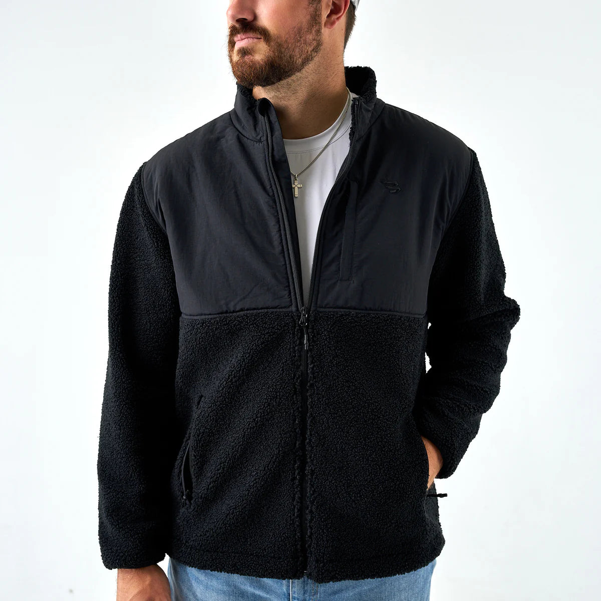 Burlebo Sherpa Full-Zip Jacket - Black