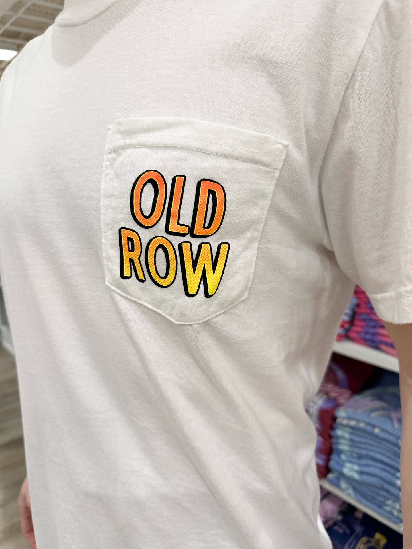 Old Row The Neon Sailboat S/S Pocket T-Shirt - White