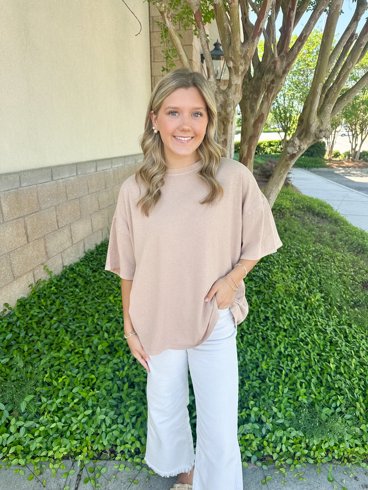 Hana Basic Tee - Dark Taupe