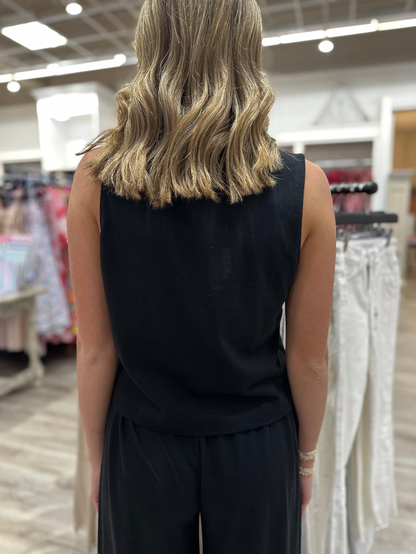 Sloane Jersey Muscle Tank - True Black