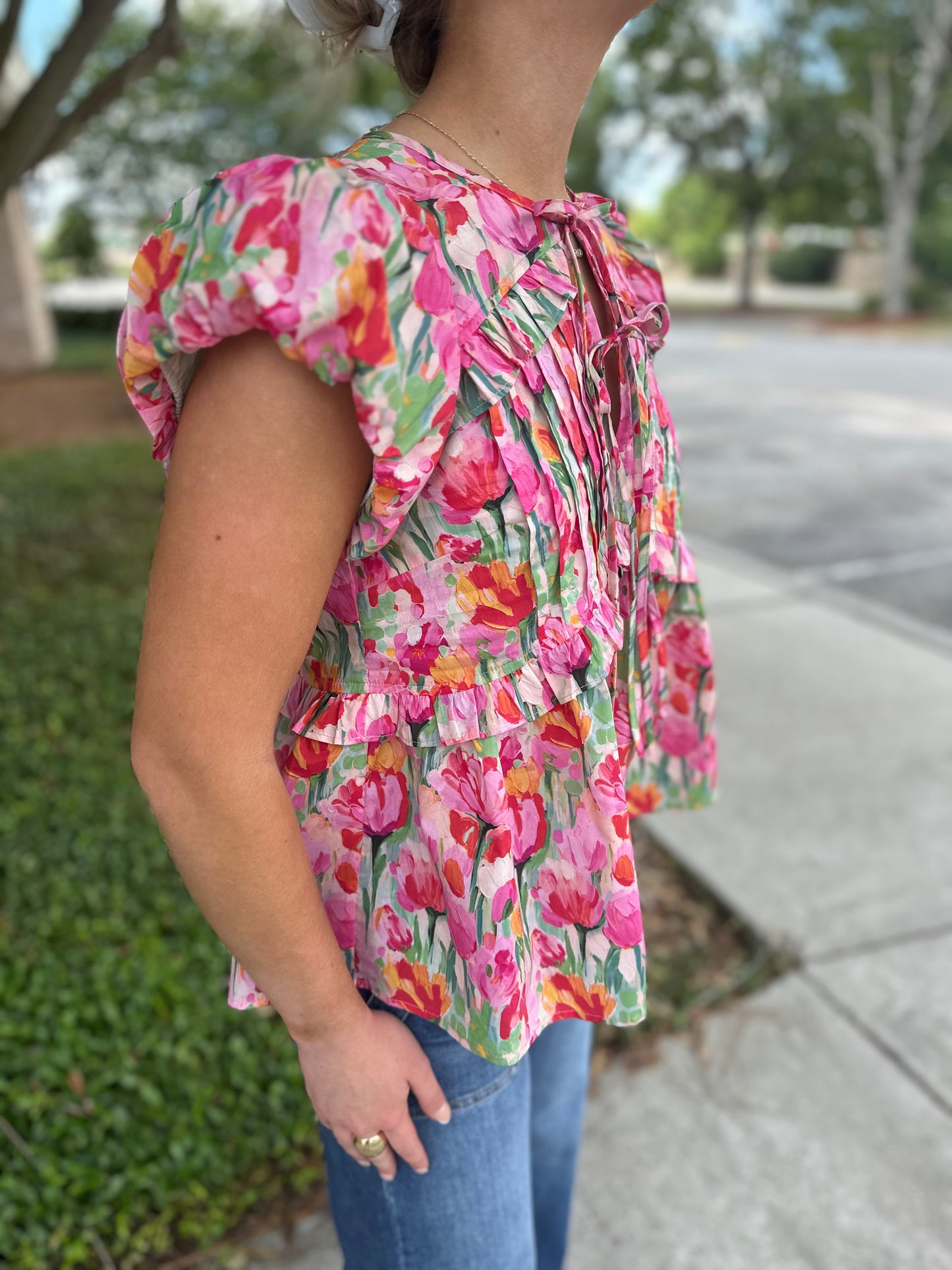 Elizabeth Rose Ruffle Top