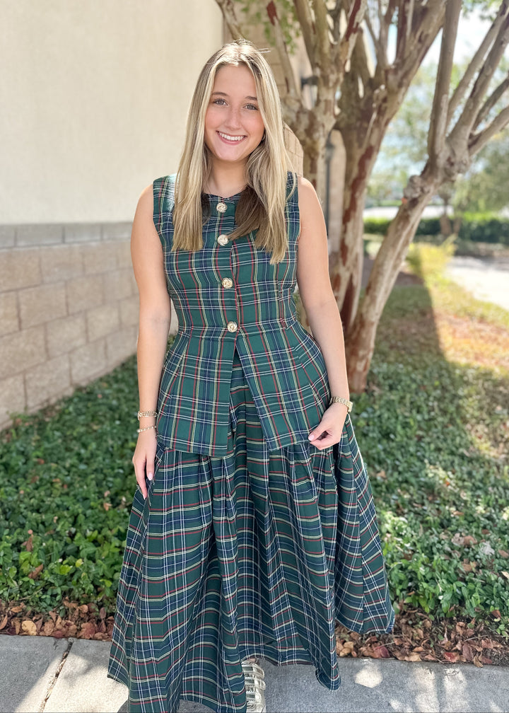 Katherine Plaid Skirt Set