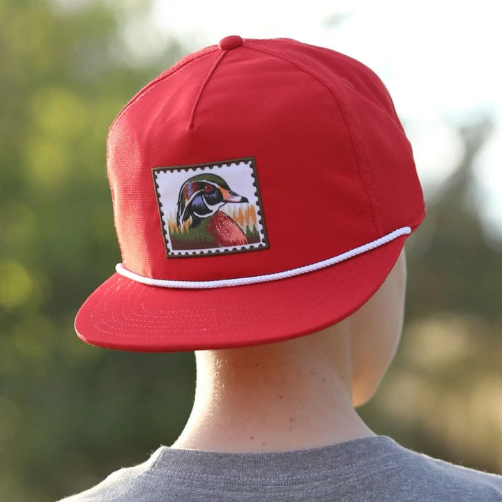 Burlebo Youth Wood Duck Stamp Hat - Red