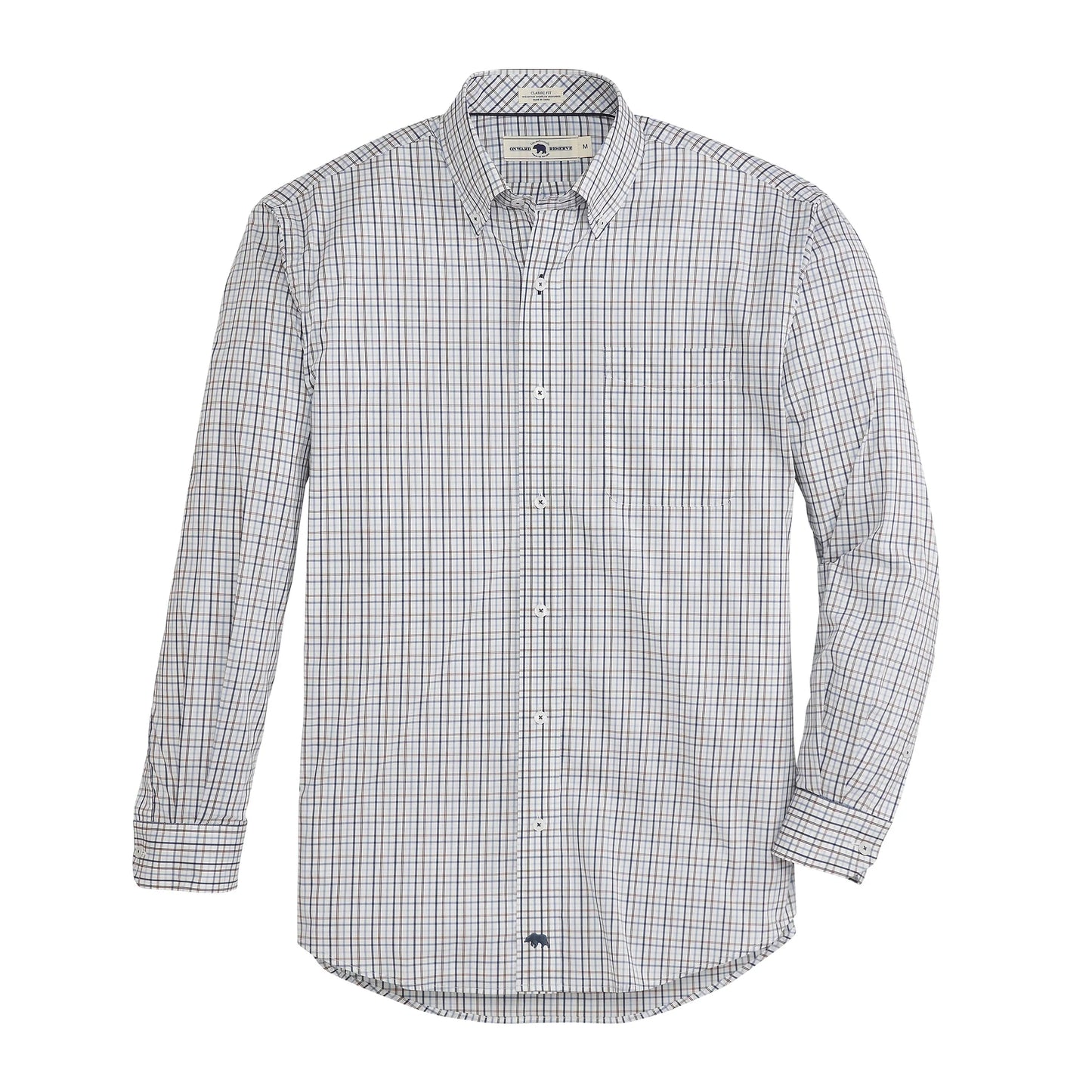 Onward Reserve Noble Classic Fit Quad Shirt - Chocolate