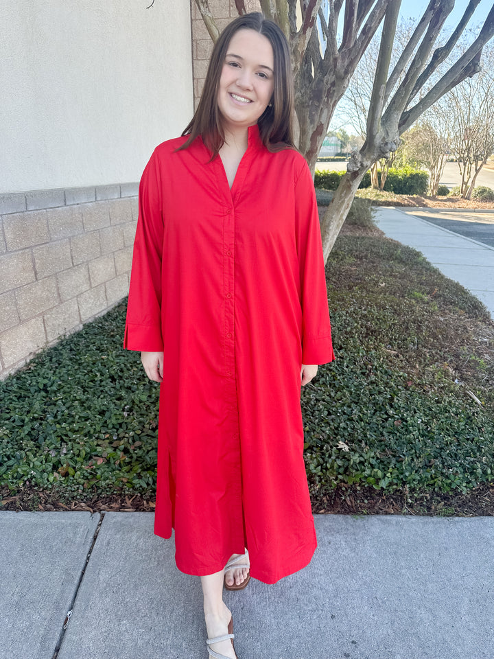 Savannah Basic Maxi Dress - Red