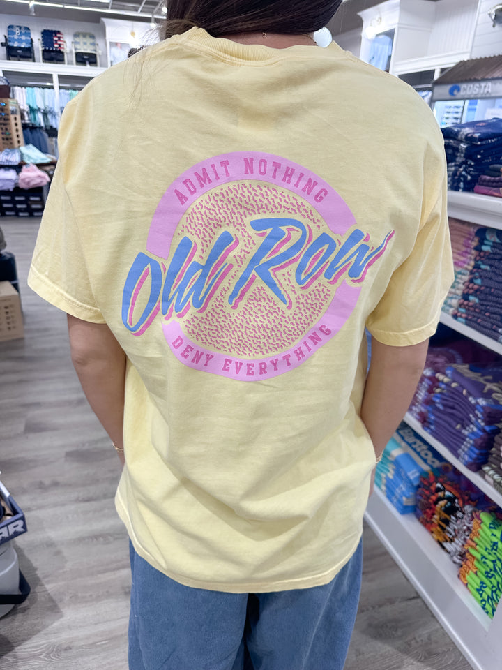 Old Row Circle Logo Pocket S/S T-Shirt - Butter