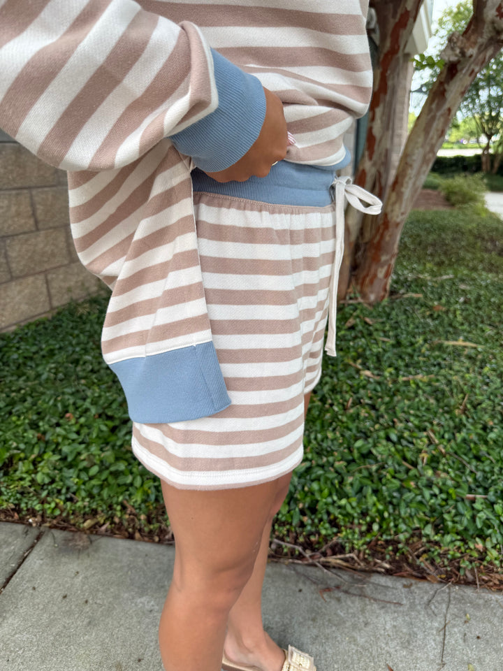 Low Key Stripe Short - Evening Sand