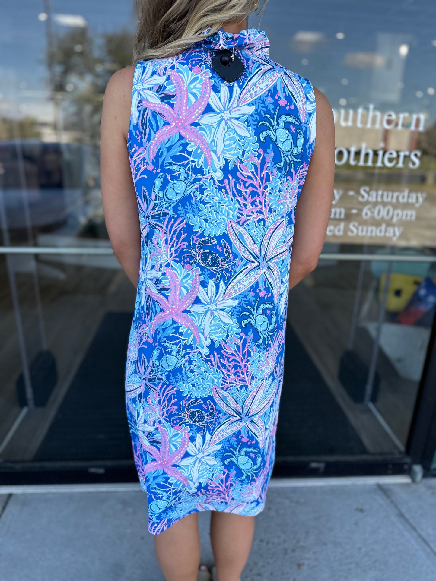 Ivy Collar Dress - Crab