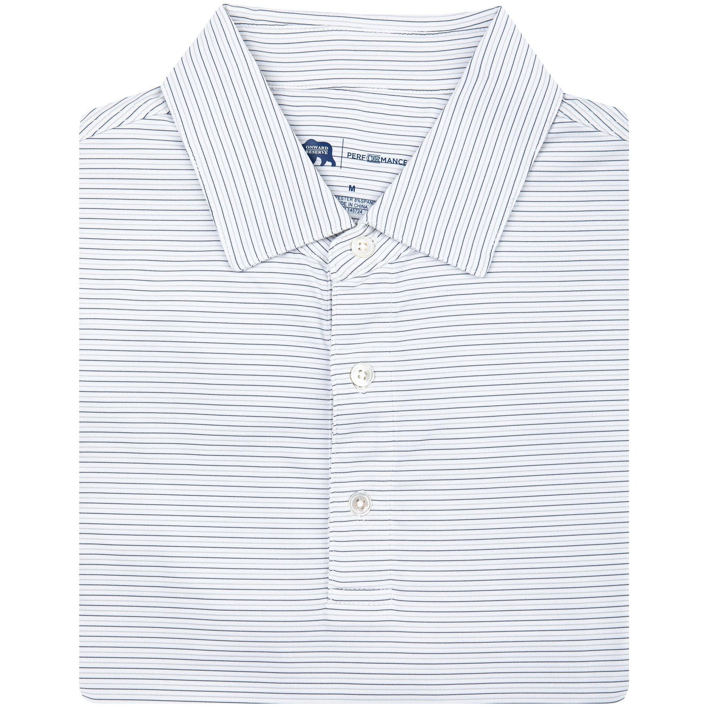 Onward Reserve Tour Stripe Performance Polo - Dark Denim