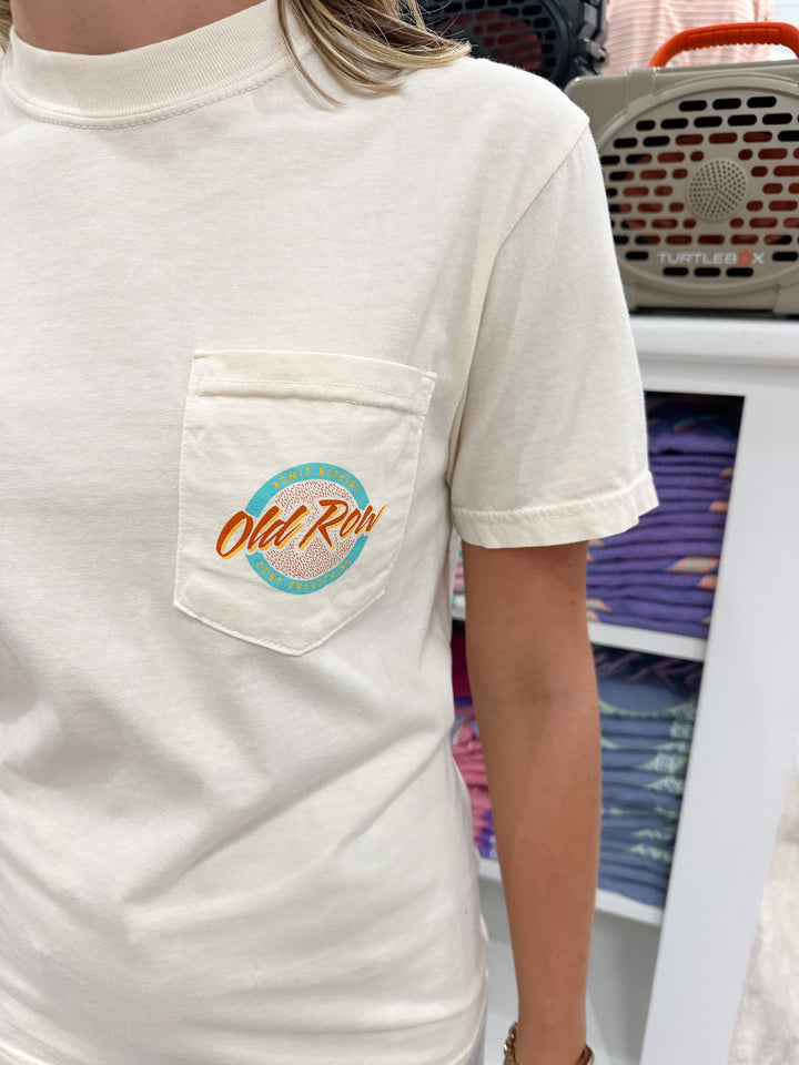Old Row Circle Logo S/S Pocket T-Shirt - Ivory