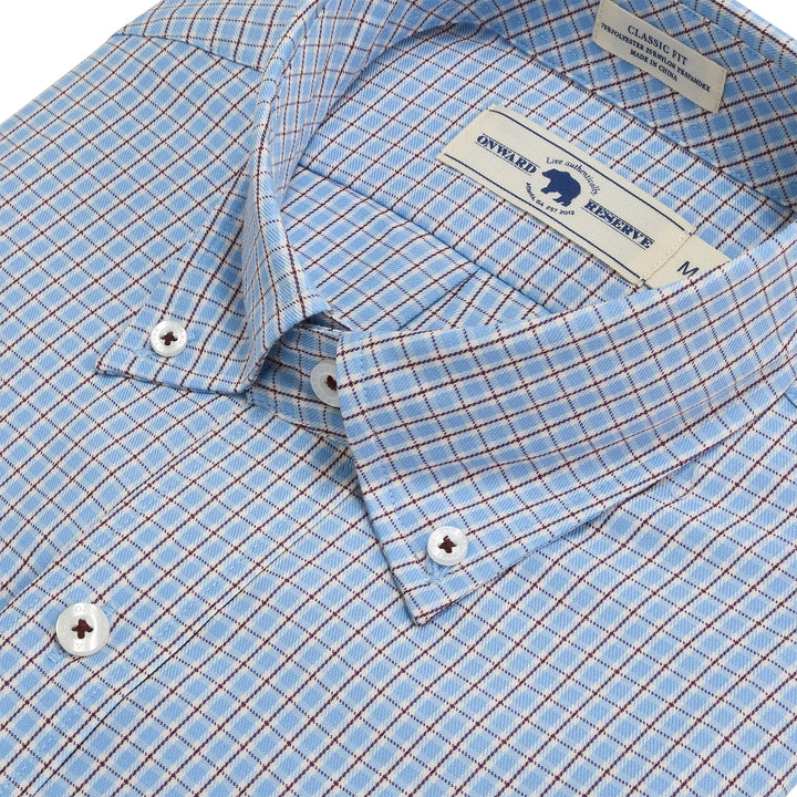 Onward Reserve Blast Classic Fit Brushed Performance Twill Button Down - Endless Sky