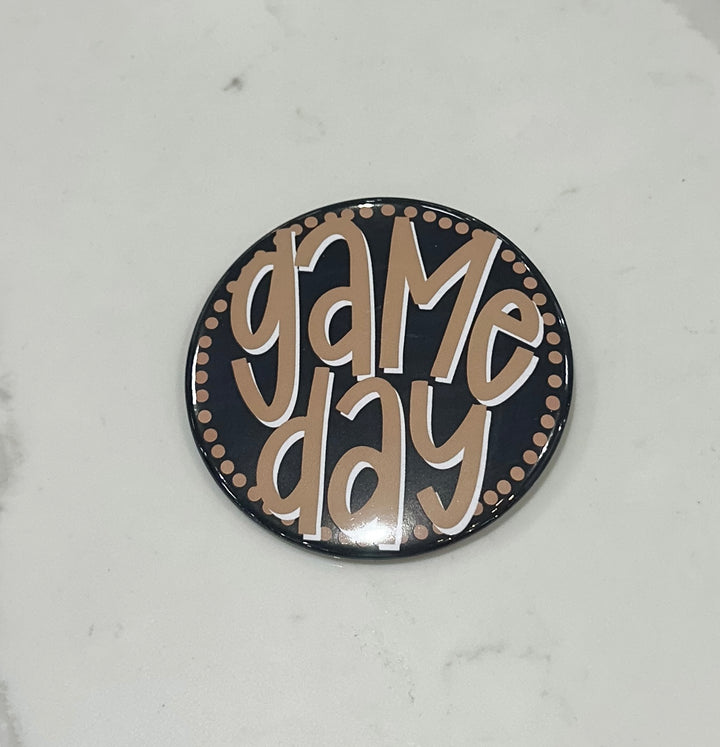 Tailgated Pins - Game Day Black & Gold - Black Background
