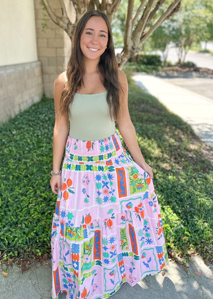 Post Card Maxi Skirt