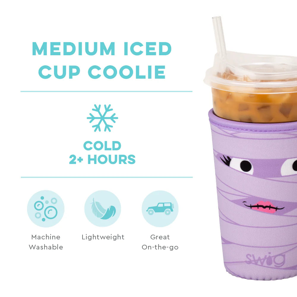 Swig Medium Iced Cup Coolie - Boo Crew Mummy