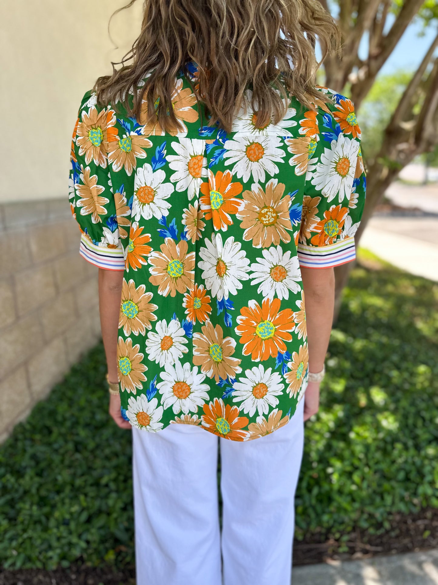 Patrica Striped Detail Top