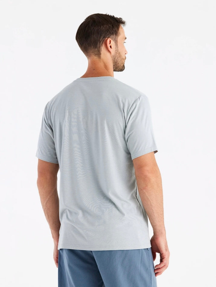 Free Fly Men’s Bamboo Flex Pocket Tee - Heather Aspen Grey
