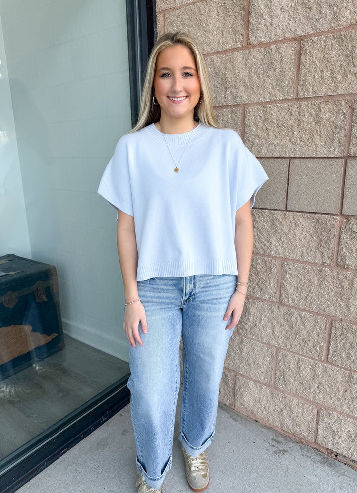 Miranda Sweater Top - Blue