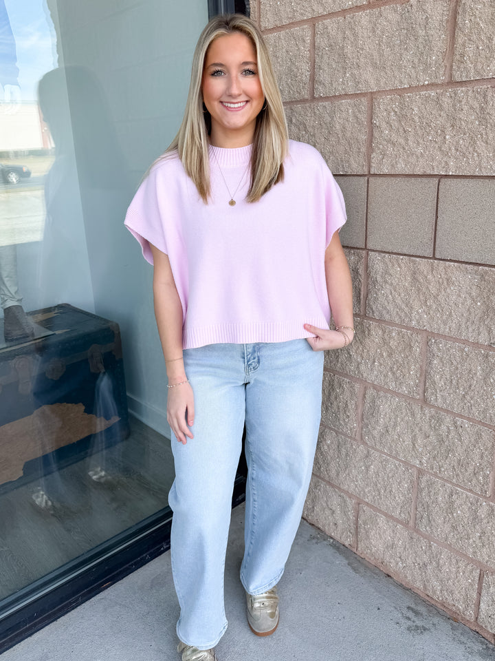 Miranda Sweater Top - Pink