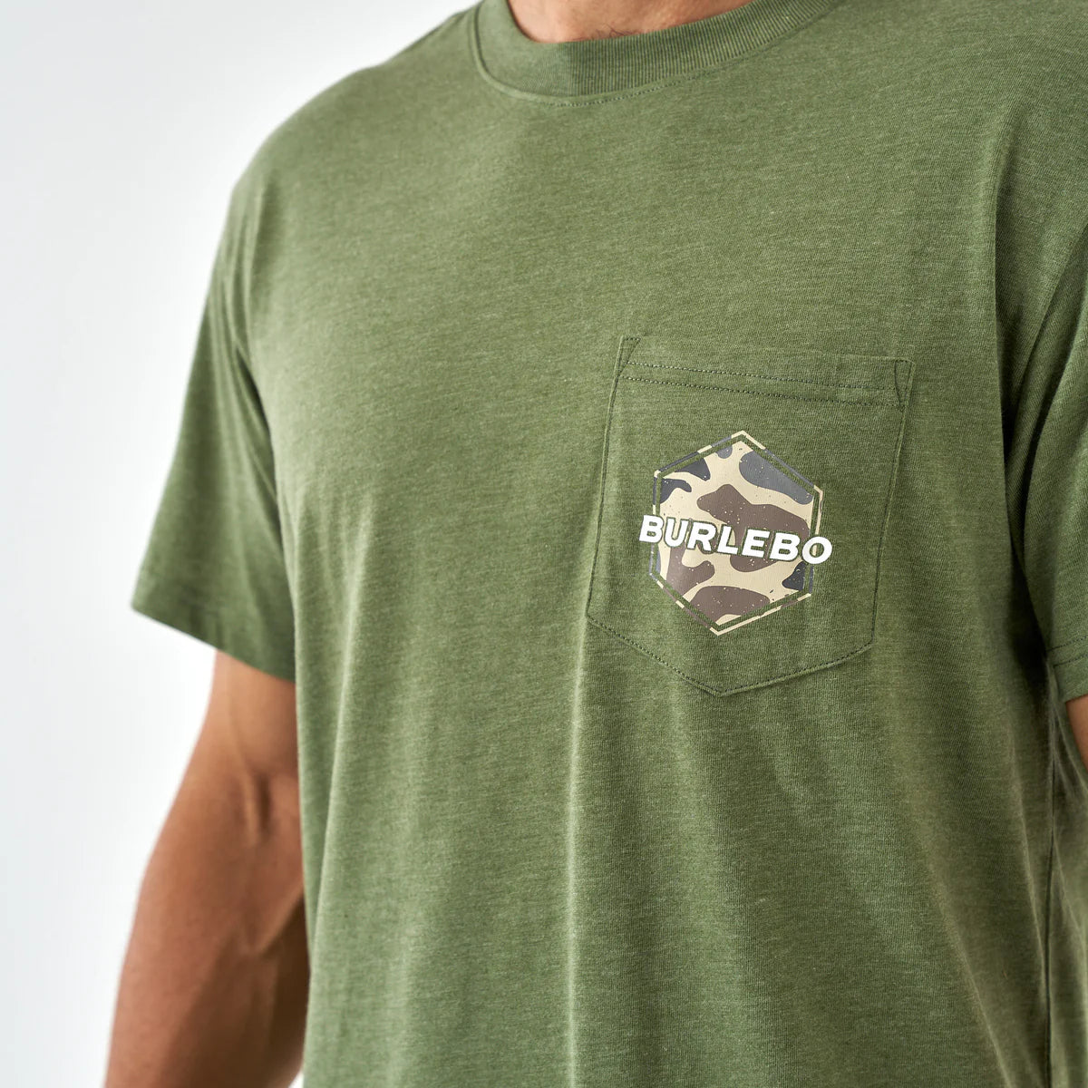 Burlebo Men’s Rad Dad Pocket T-Shirt - Heather Olive