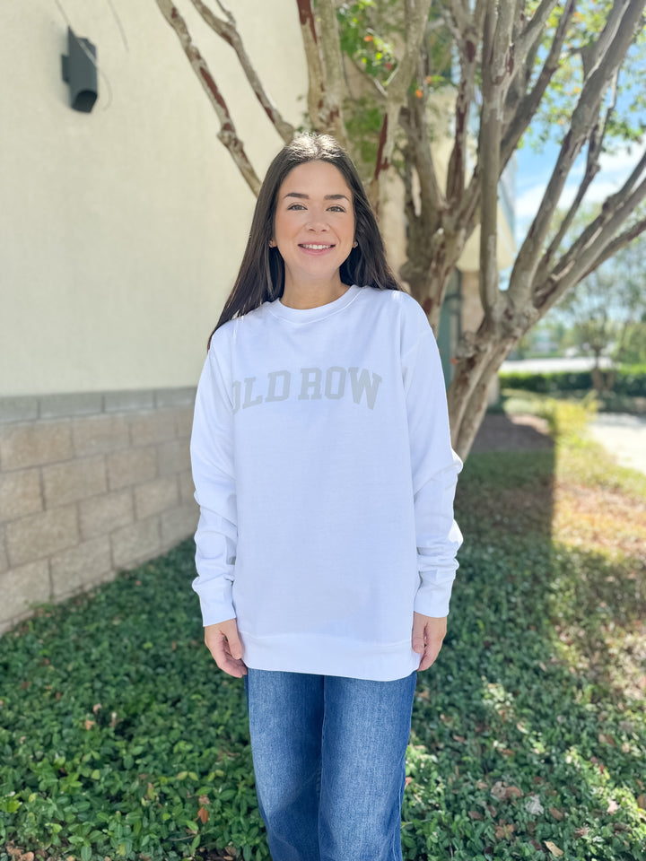 Old Row Logo Sweatshirt - White/Lavender