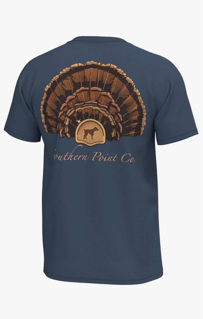 SPC Youth Turkey Fan Mount S/S Pocket T-Shirt - Deep Water