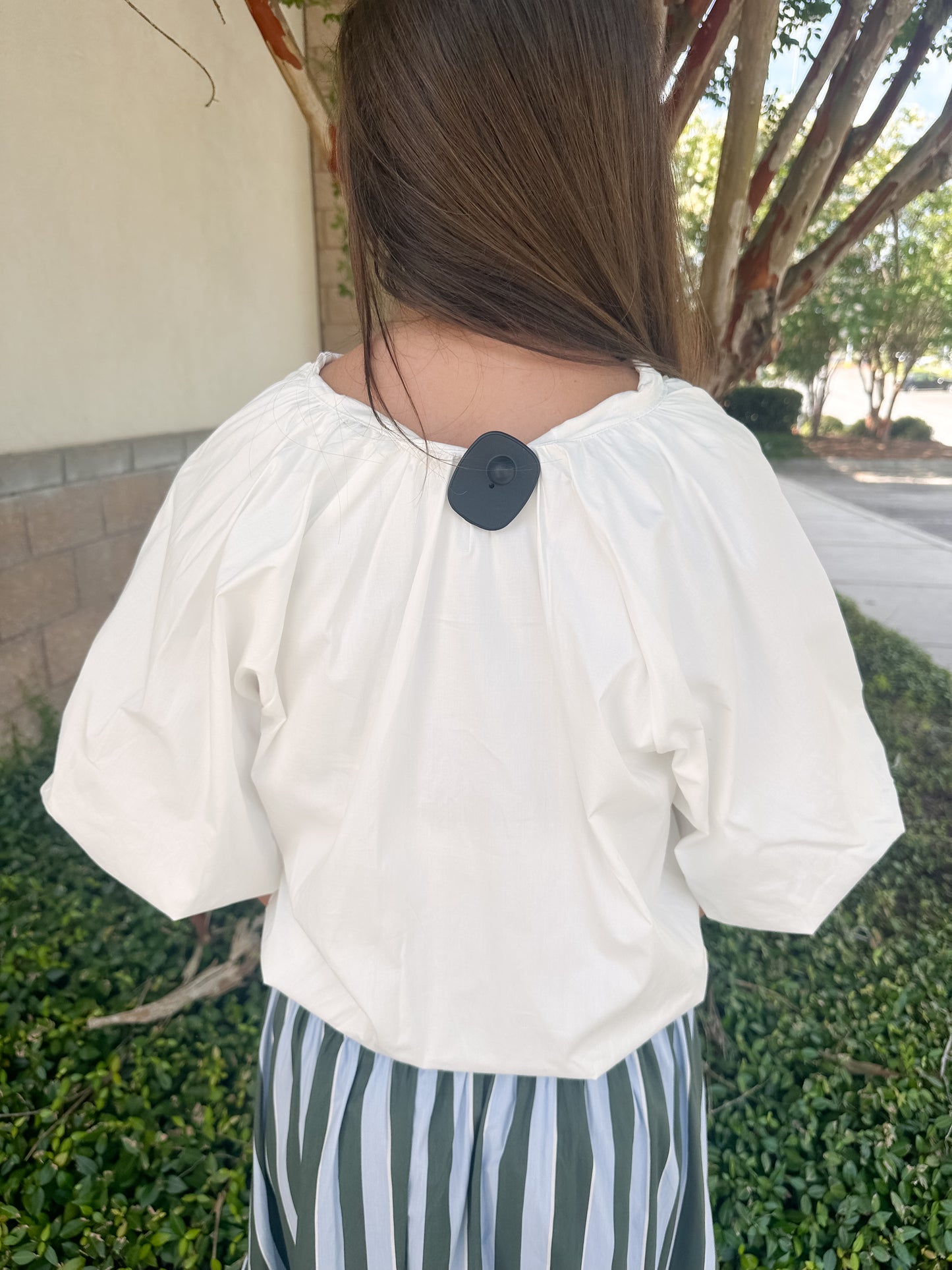 Joyce Poplin Bubble Top