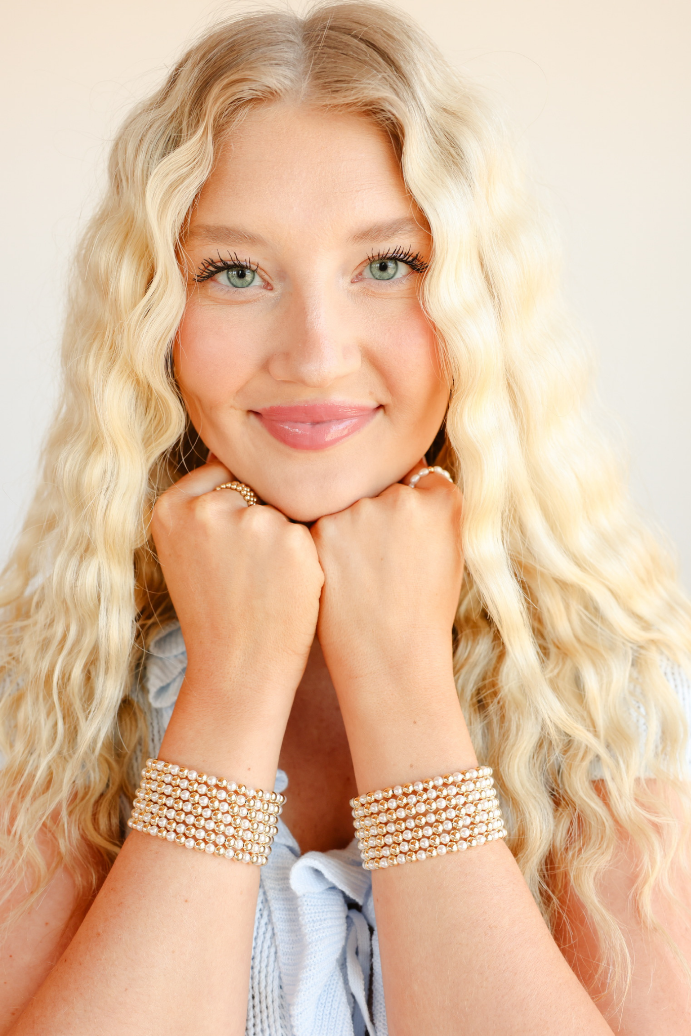 Anna Pearl Bracelet in Gold: Standard 6.75 Inch