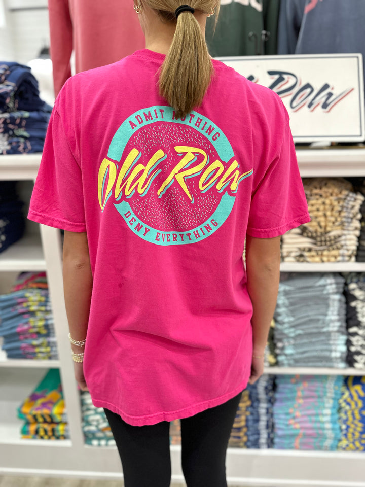 Old Row Circle Logo Pocket S/S T-Shirt - Helconia