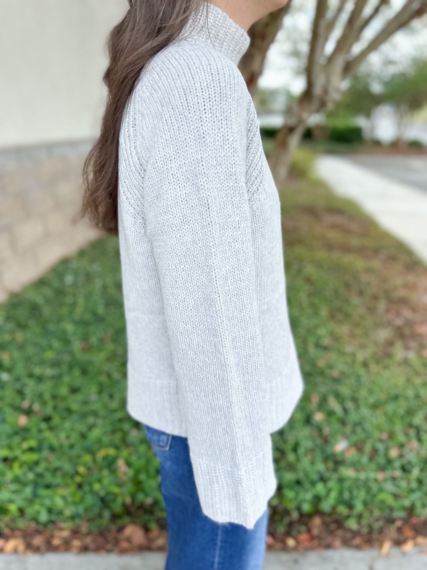 Emerge Funnel Neck Sweater - Beige