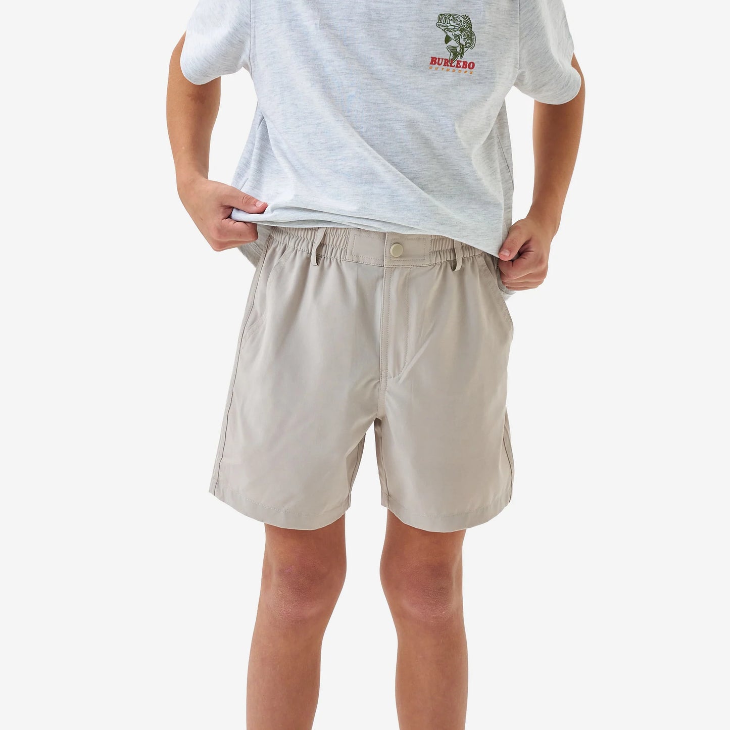 Burlebo Youth Everyday Short - Light Khaki - Old Glory Pocket