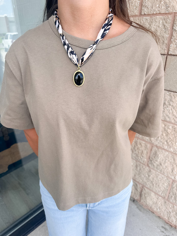 Beck Knit Tee - Olive