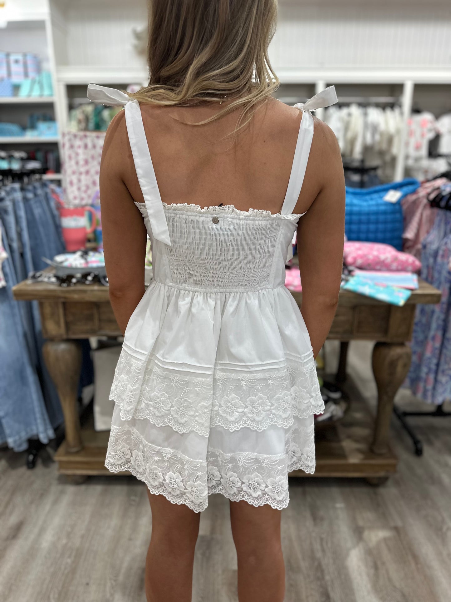 Maxine Tie Lace Dress