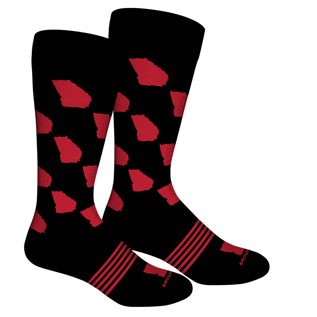 Brown Dog Socks - Georgia State Black