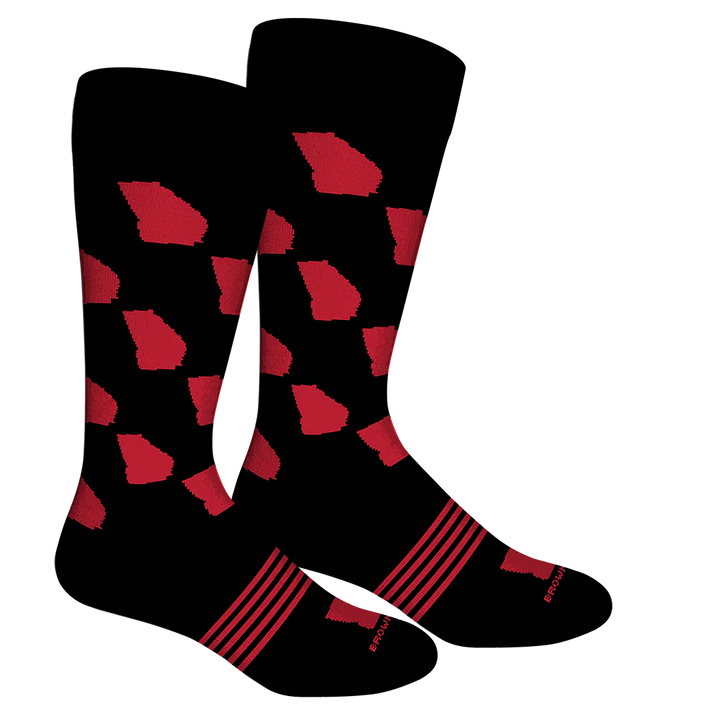 Brown Dog Socks - Georgia State Black