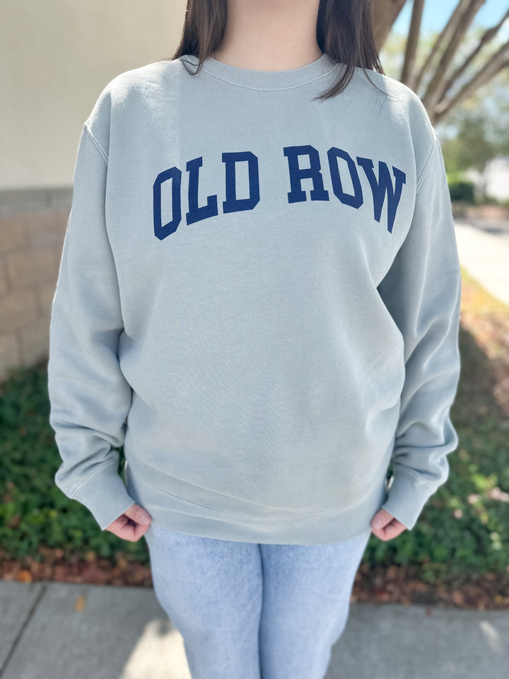 Old Row Logo Sweatshirt - Sage/Navy