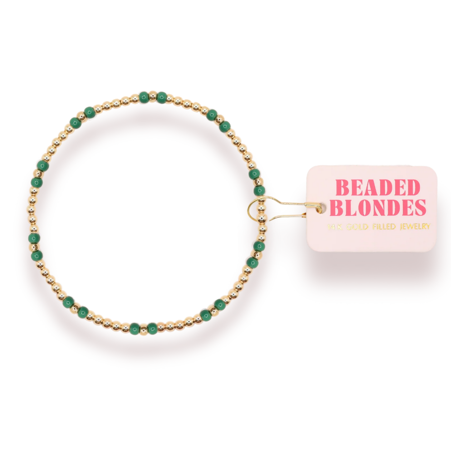 Beaded Blondes Kelly Green Hazel Bracelet
