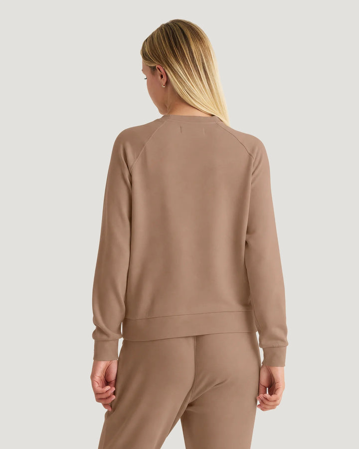 Free Fly Women’s Bamboo Lightweight Fleece Crew - Fossil