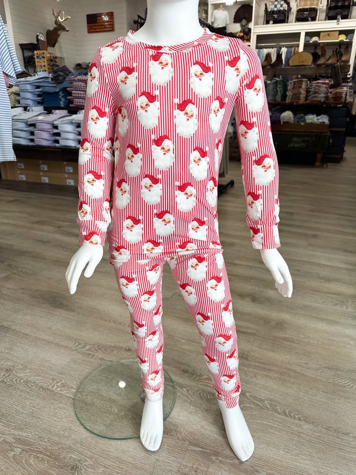 MS Toddler PJ Pant Set - Santa Baby Red