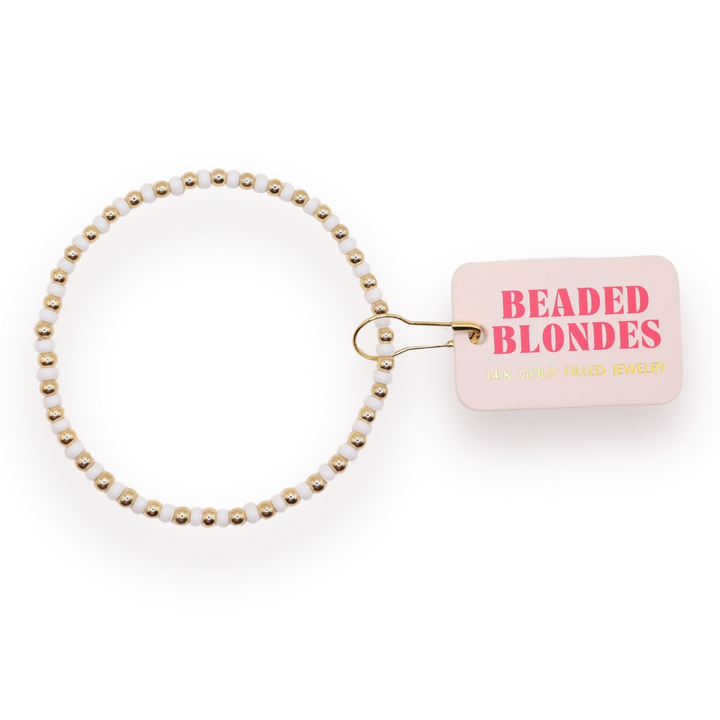 Beaded Blondes White Demi Bracelet