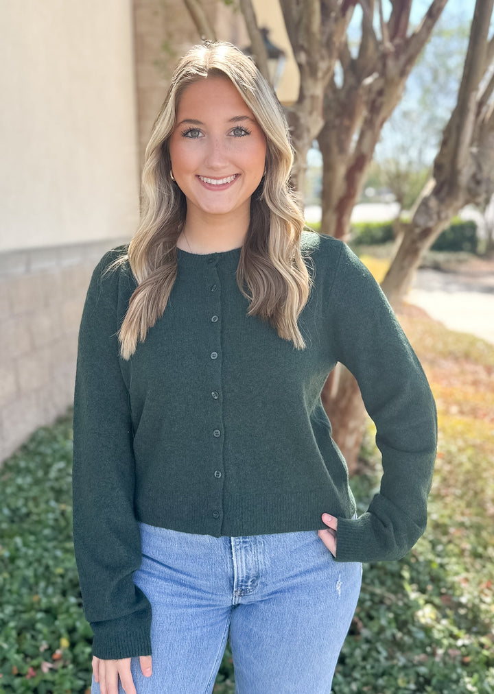 Medina Cozy Cardigan - Garden Green