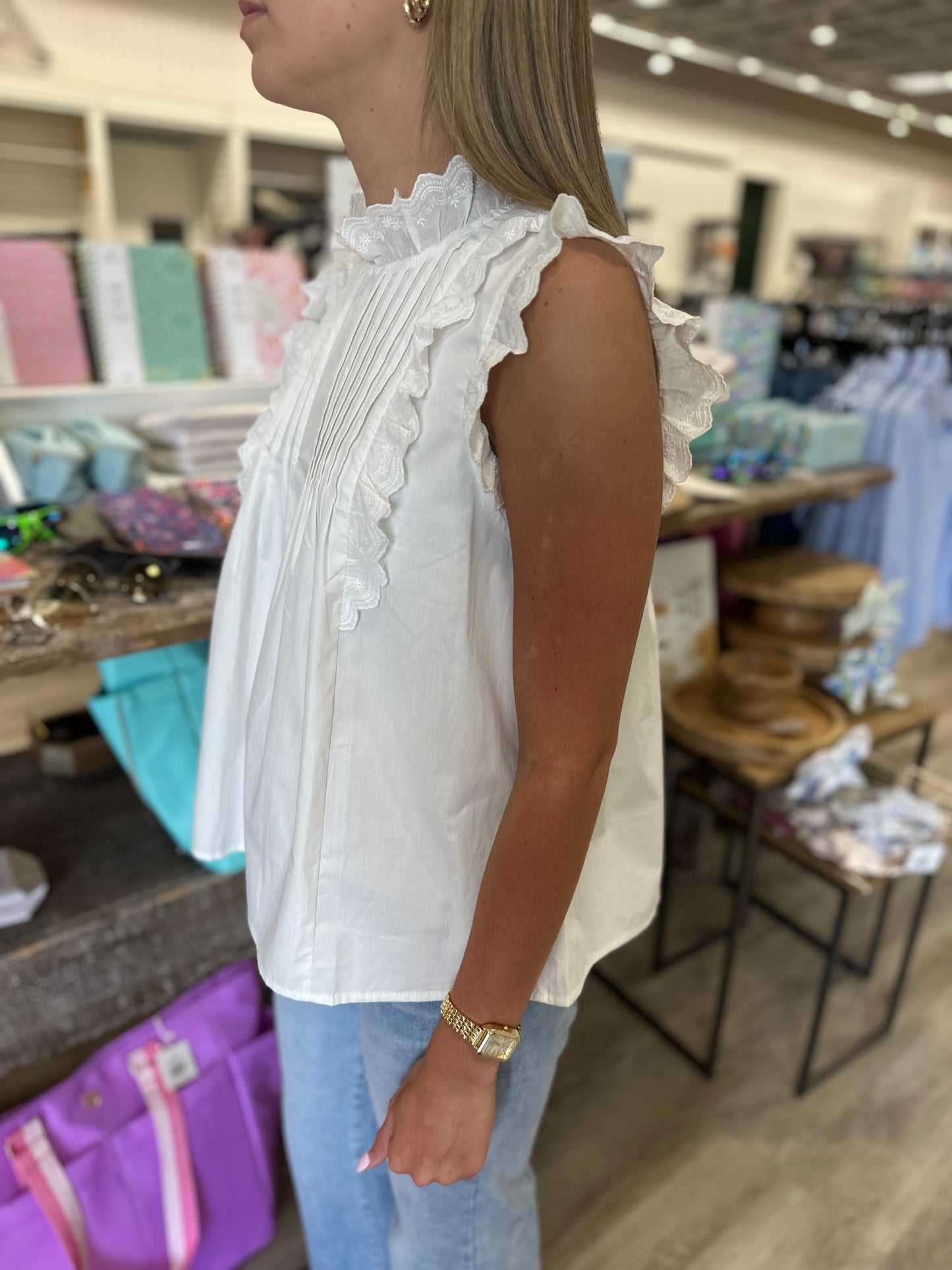 Alexis Lace Sleeveless Top