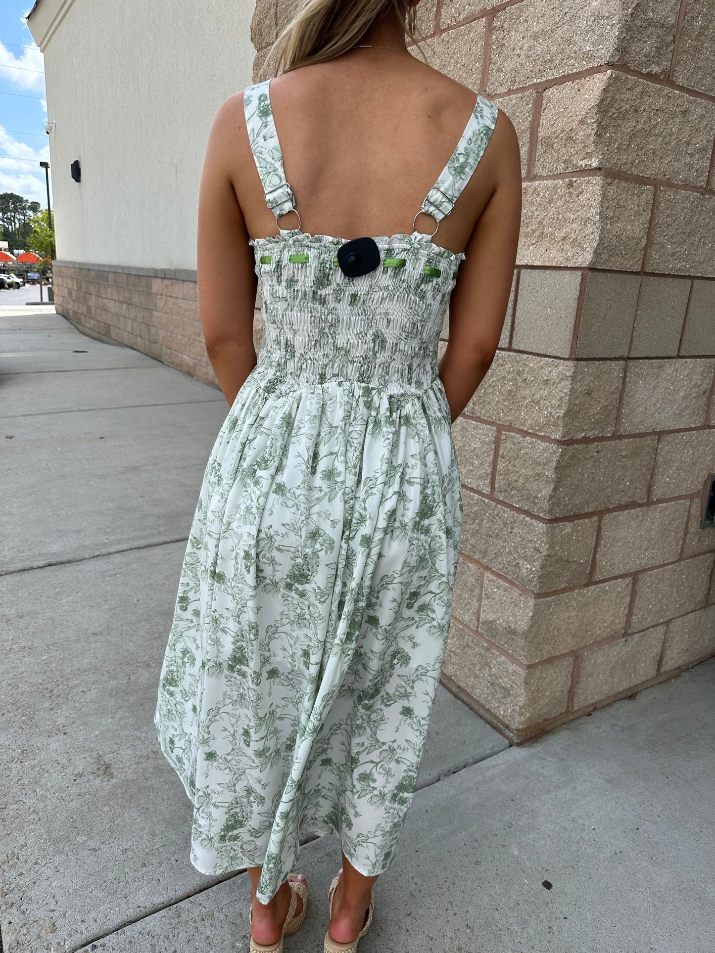 Sage Floral Maxi Dress