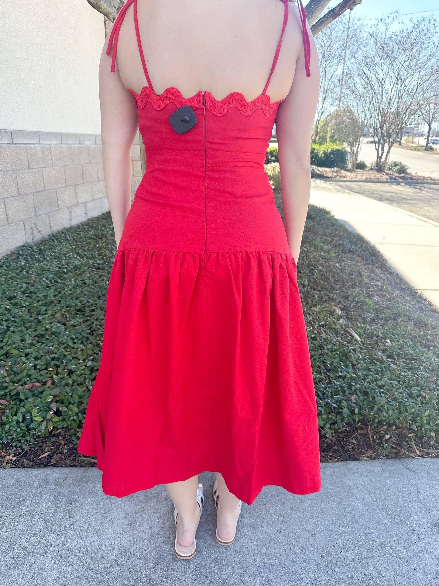 Scarlet Scalloped Dress