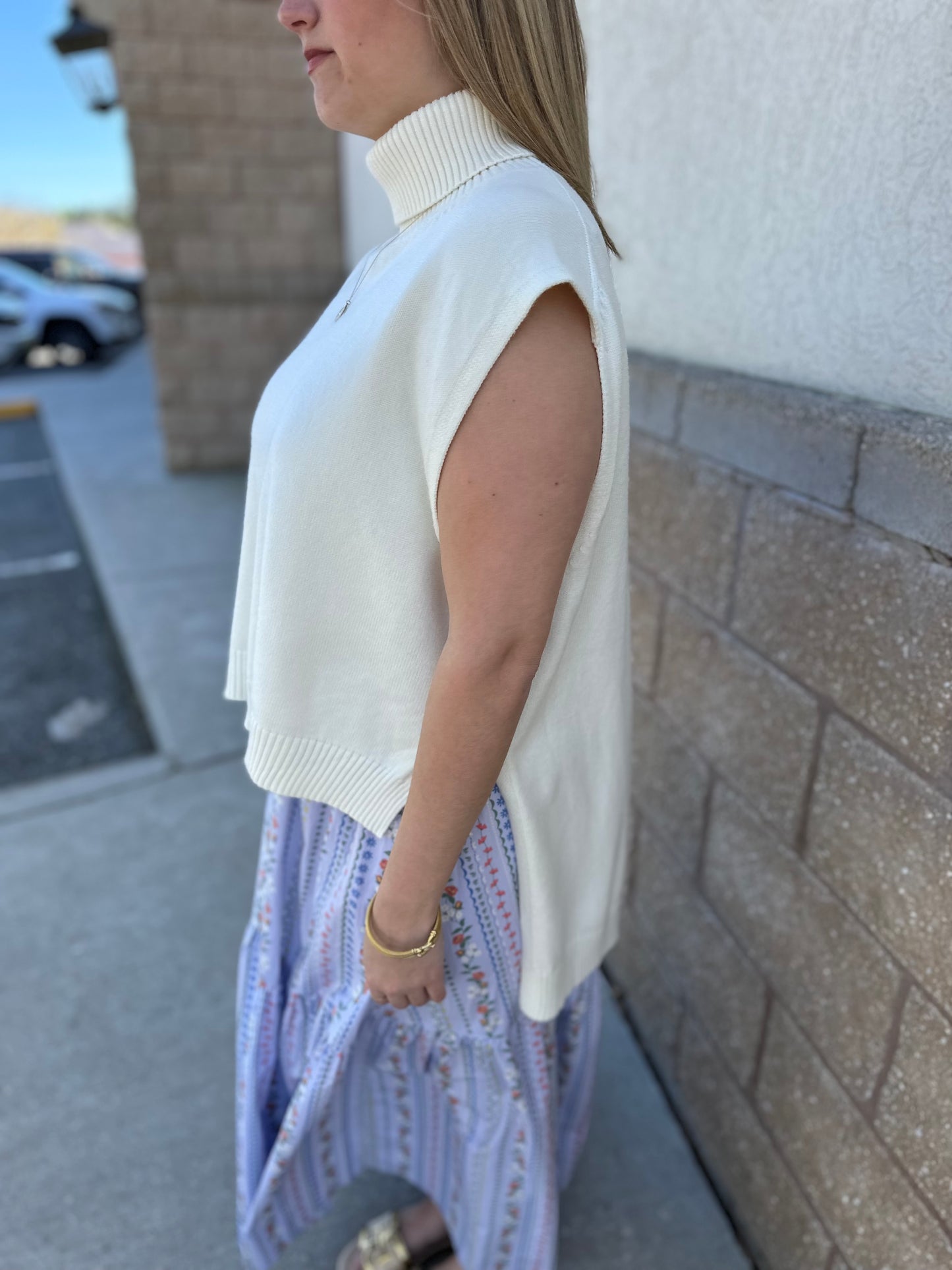 Bailey Turtleneck Hi/Lo Sweater - Oatmeal