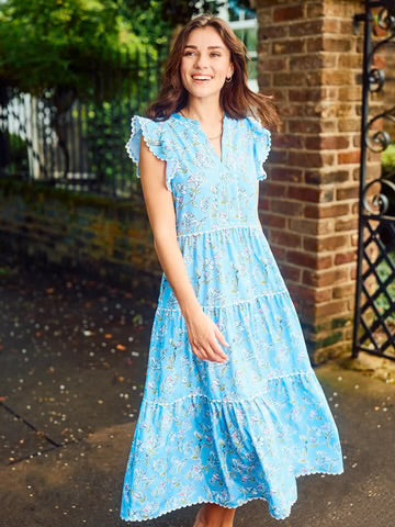 Kari Dress - Pretty Petals Blue