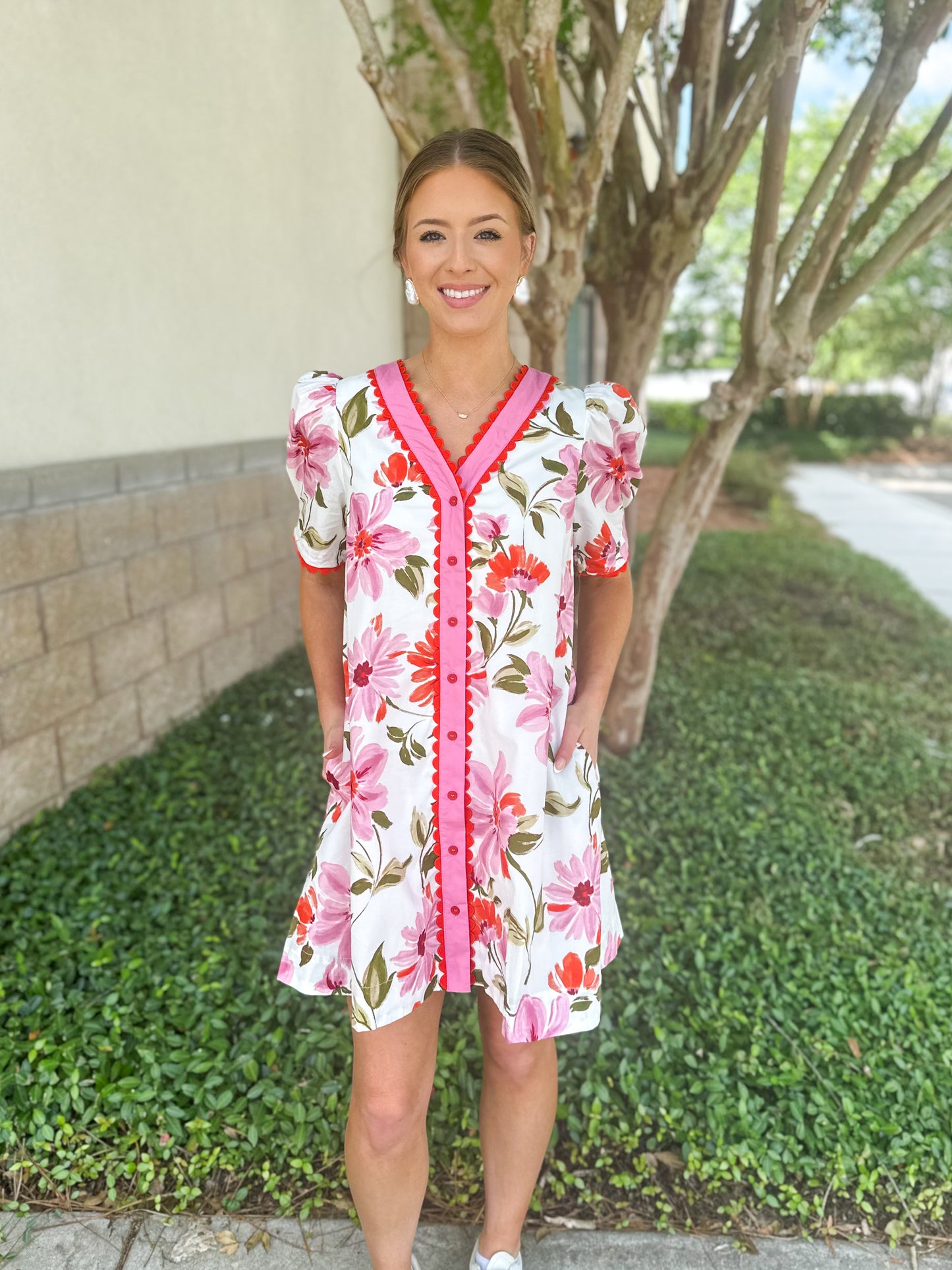 Posi Scalloped Floral Dress
