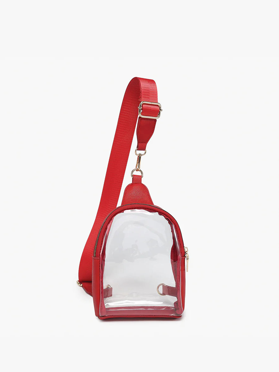 Ellen Clear Sling Bag - Red