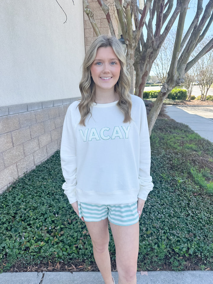 Nori Stripe Short - Crystal Green