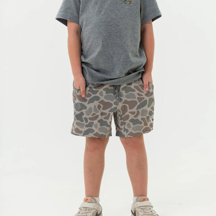 Burlebo Youth Athletic Short - Classic Deer Camo