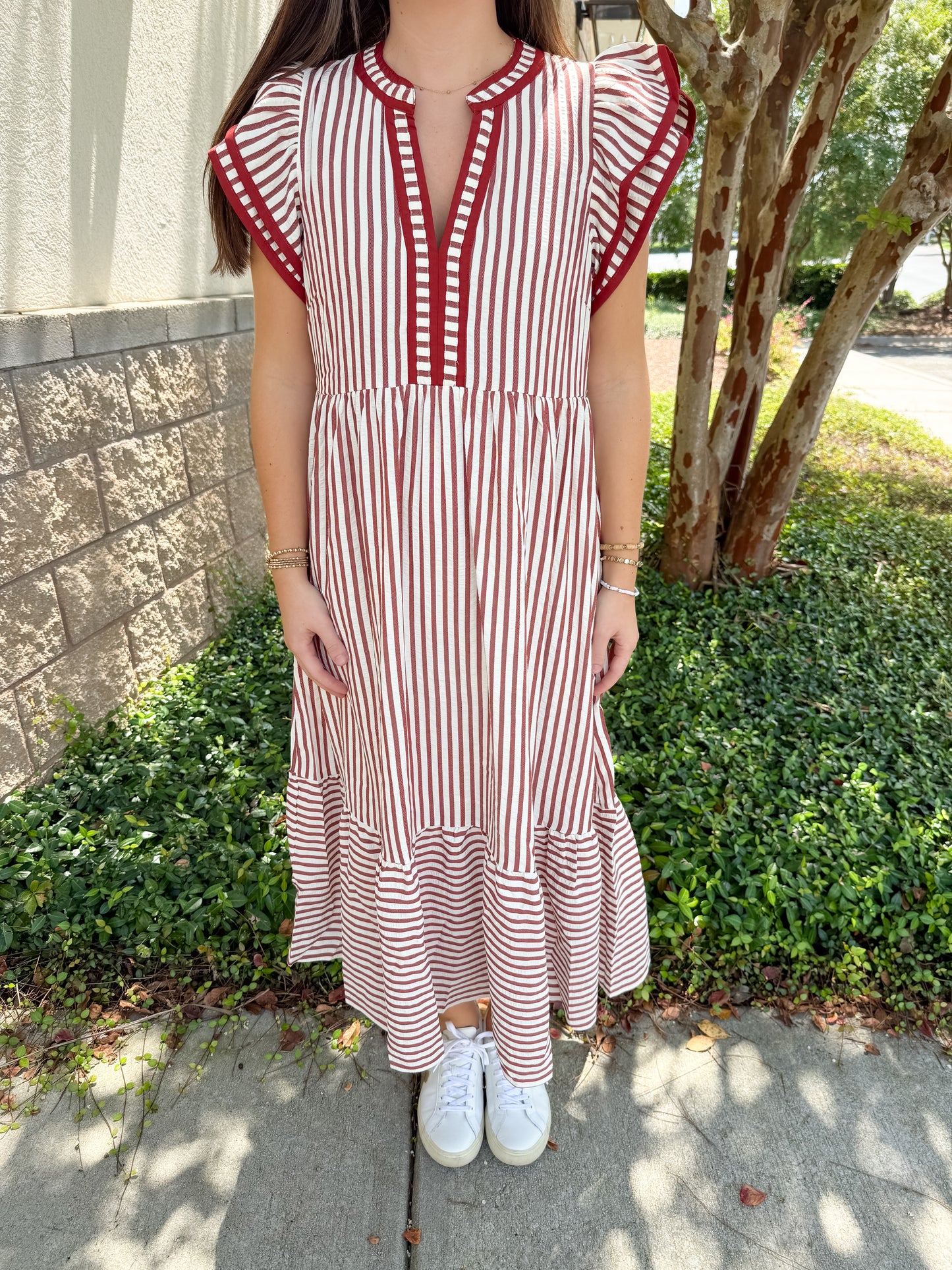 Maxine Striped Maxi Dress